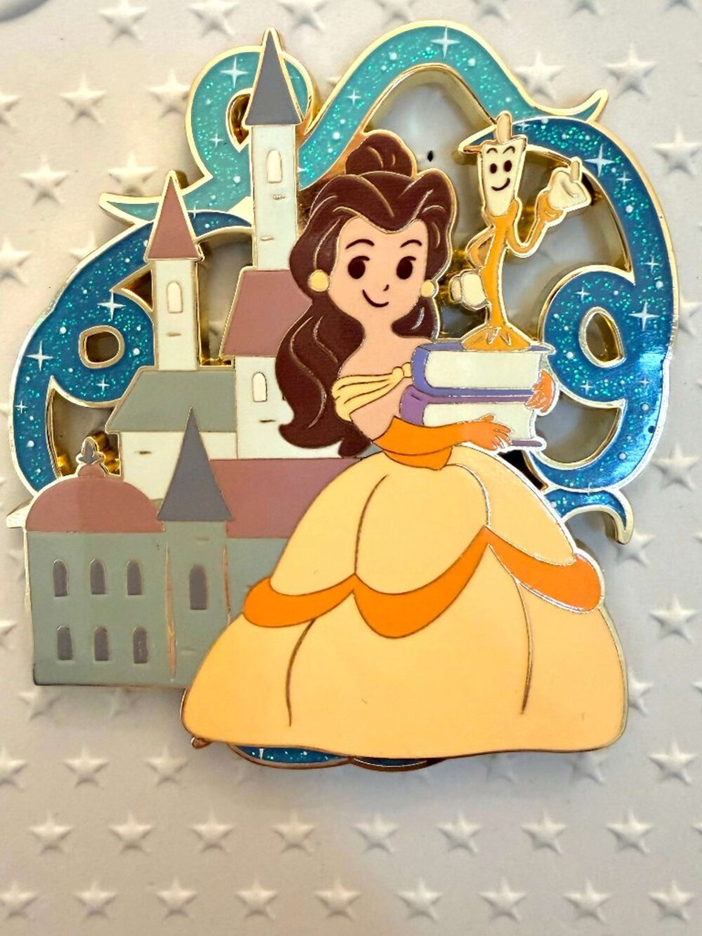 Belle Lumiere Disney Princess Castle Cuties PALM Beauty and the Beast Jumbo Pin